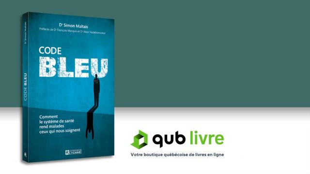 Couverture du livre Code bleu et logo de qublivre
