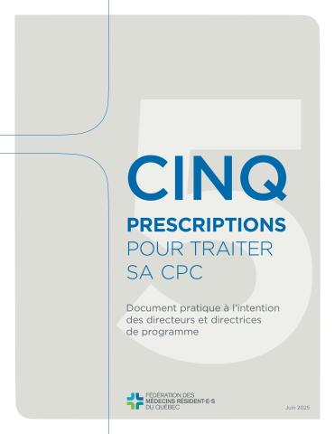 Page couverture du guide Cinq prescriptions pour traiter sa CPC
